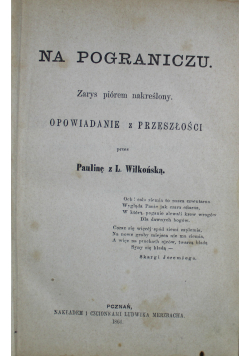 Na pograniczu 1864 r.
