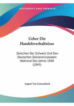 Ueber Die Handelsverhaltnisse