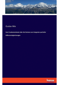 Zum Fundamentalsatz üder die Existenz von Integralen partieller Differenzialgleichungen