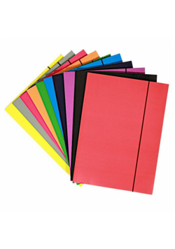 Teczka A4 z gumką lakier mix 300gsm (10szt)
