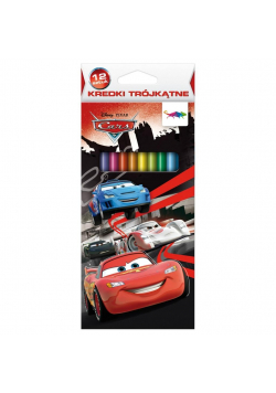 Kredki trójkątne 12 kolorów Cars DERFORM