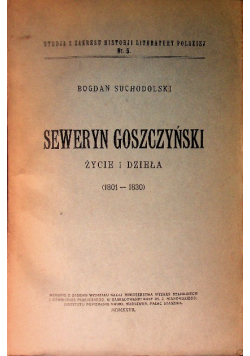 Seweryn Goszczyński, 1927 r.