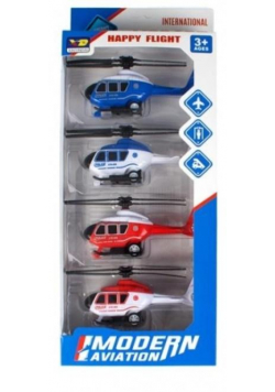 Helikopter plastikowy 4 sztuki