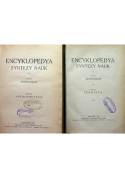 Encyklopedya syntezy nauk Tom III i IV 1915 r.