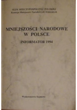 Mniejszości narodowe w Polsce Informator 1994
