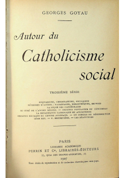 Autour du Catholicisne social 1907r
