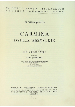 Carmina dzieła wszystkie