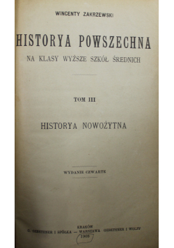 Historya Powszechna Tom III 1908 r.