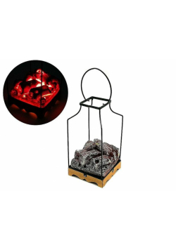 Lampion kominek LED z imitacją ognia