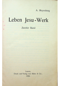 Leben jesu - Werk 1926 r