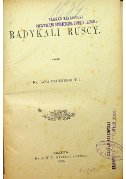 Radykali Ruscy 1896 r.