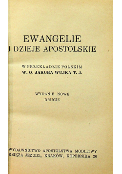 Ewangelie i Dzieje Apostolskie 1938 r.
