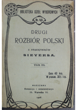 Drugi rozbiór Polski tom III1906