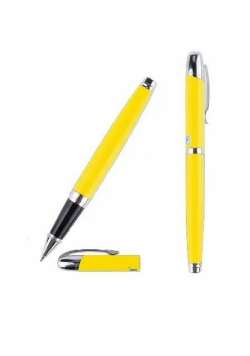 Długopis elegancki 0,5mm ze skuwką żółty