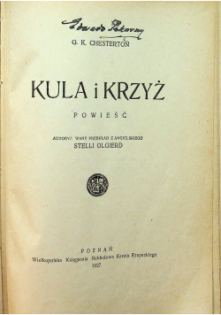 Kula i krzyż 1927 r.