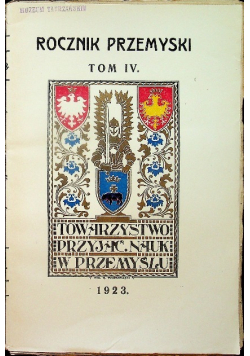 Rocznik Przemyski Tom IV 1923 r.