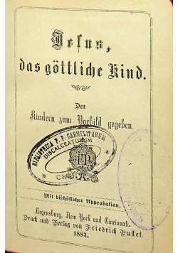 Jesus das gottliche Kind 1883 r.