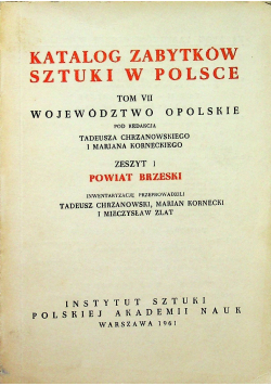 Katalog zabytków sztuki w Polsce tom VII