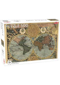 Puzzle Old Map of the World 500