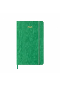 Kalendarz 2025 12M Moleskine L tygodniowy skóra węża zielony 13x21