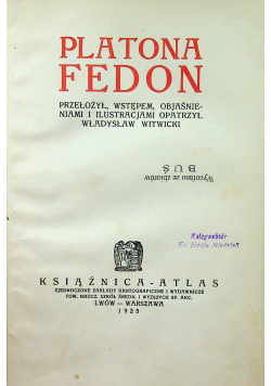 Platona Fedon 1925 r.