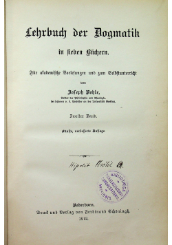 Lechrbuch der dogmatik 1912 r