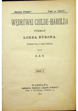 Wędrówki Childe-Harolda Część I i II 1800 r.