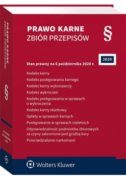 Prawo karne. Zbiór przepisów w.2020
