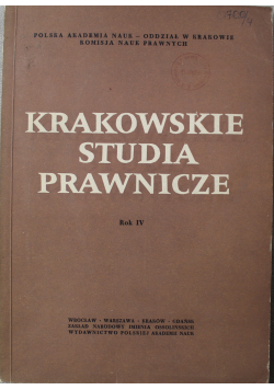 Krakowskie studia prawnicze rok IV