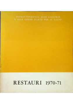 Restauri 1970 71