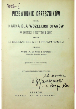 Przewodnik Grzeszników 1861 r