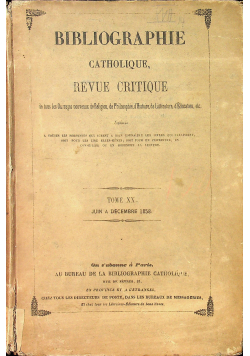 Bibliographie Catholique 1858 r