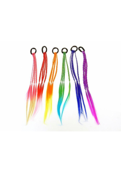 Doczepiane warkoczyki kolorowe 43cm MIX