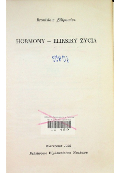 Hormony eliksiry życia