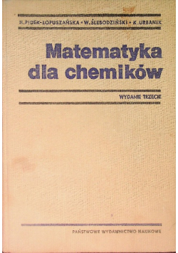 Matematyka dla chemików