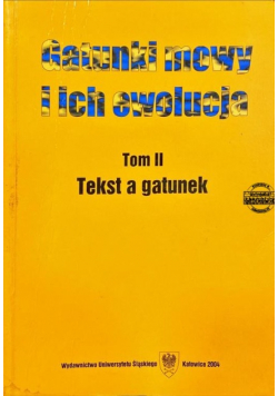 Gatunki mowy i ich ewolucja Tom II