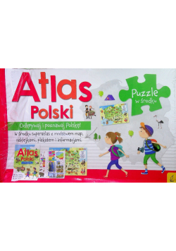 Atlas Polski Odkrywaj i poznawaj Polskę puzzle w środku