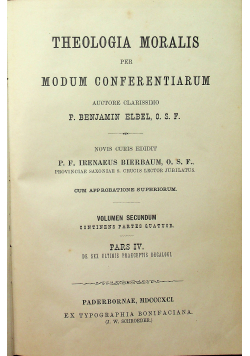 Theologia Moralis per Modum Conferentiarum