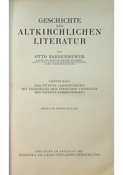 Geschichte der Altkirchlichen Literatur 1924r