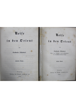 Reise in den Orient 1846 r 2 tomy