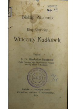 Błgosławiony Wincenty Kadłubek 1904r