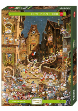 Puzzle 1000 Romantyczne miasto - Noc, Ryba