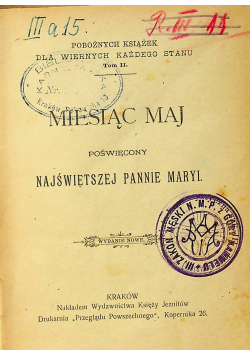 Miesiąc maj poświęcony najświętszej Pannie Maryi 1986 r