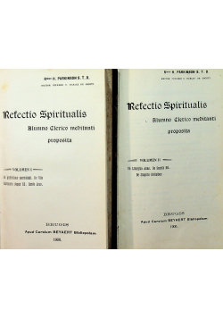 Refectio spiritualis 2 Tomy 1906 r.