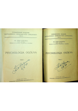 Psychologia ogólna 2 Tomy 1947r