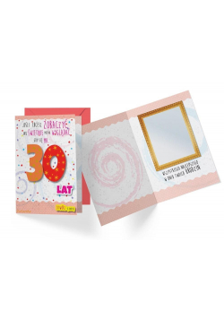 Karnet B6 DK-487 Urodziny 30 lusterko