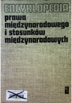 encyklopedia prawa międzynarodowego i stosunków międzynarodowych