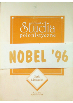 Poznańskie studia polonistyczne Wokół Szymborskiej