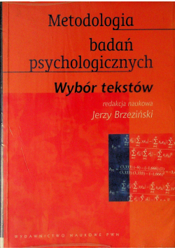Metodologia badan psychologicznych Wybór tekstów
