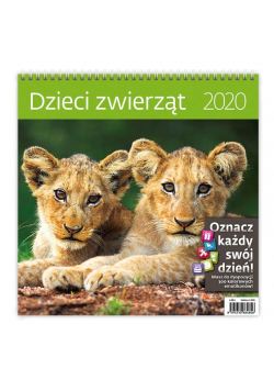 Kalendarz 2020 30x30cm Dzieci zwierząt HELMA
